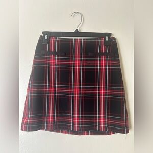 Francesca's Plaid A-Line Mini Skirt XS Dark Academia Soft Grunge Short Skirt